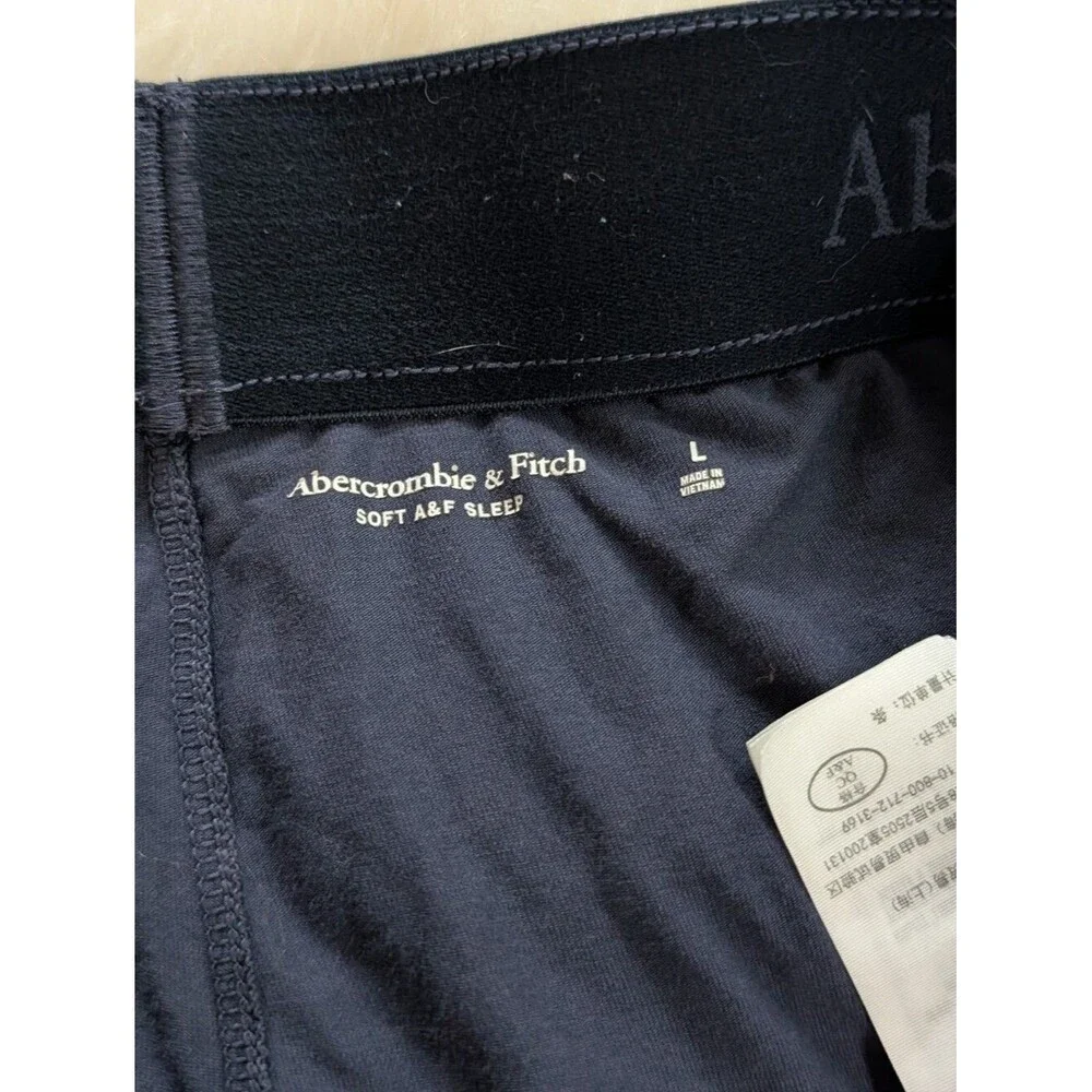 Abercrombie Soft A&F Sleep Lounge Pants Heathered Navy Blue L Large